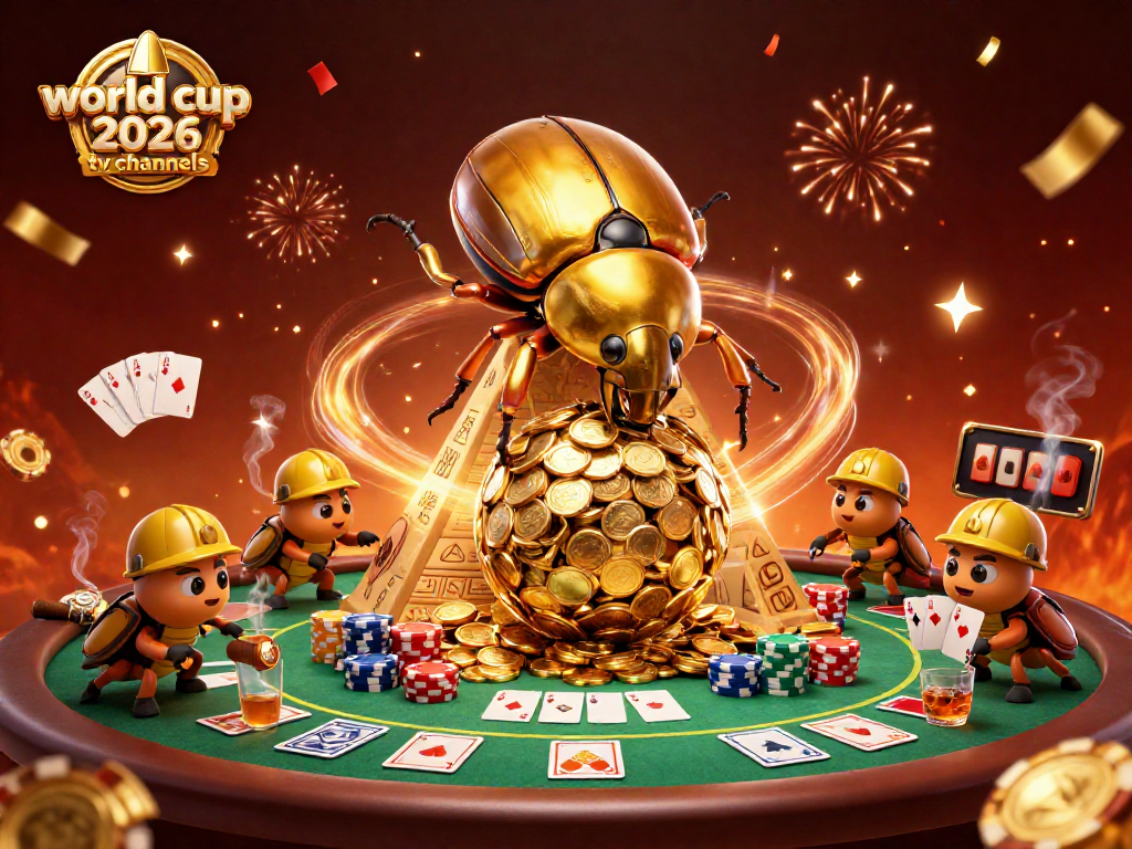 Experience thrilling world cup 2026 tv channels in this vibrant casino illustration.