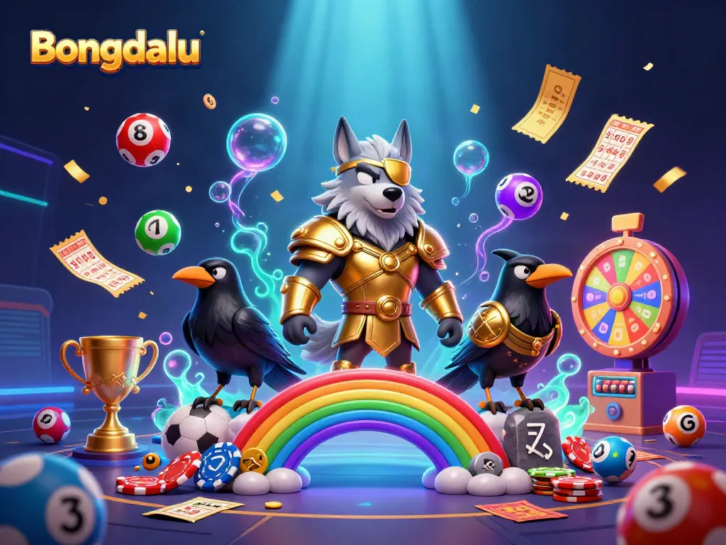 Bongdalu presents a vibrant 3D casino scene featuring Odin, his ravens, and dynamic gaming elements.