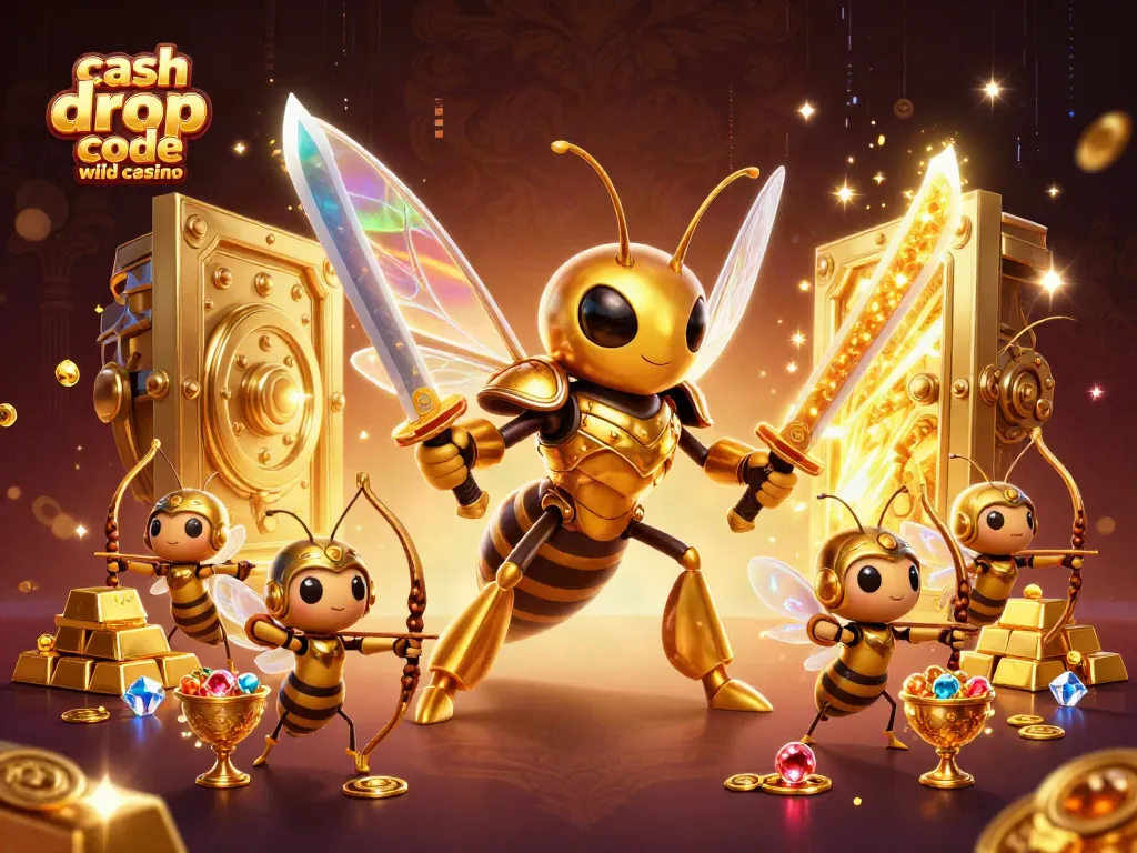 Claim the cash drop code wild casino while exploring a vibrant casino scene filled with riches.
