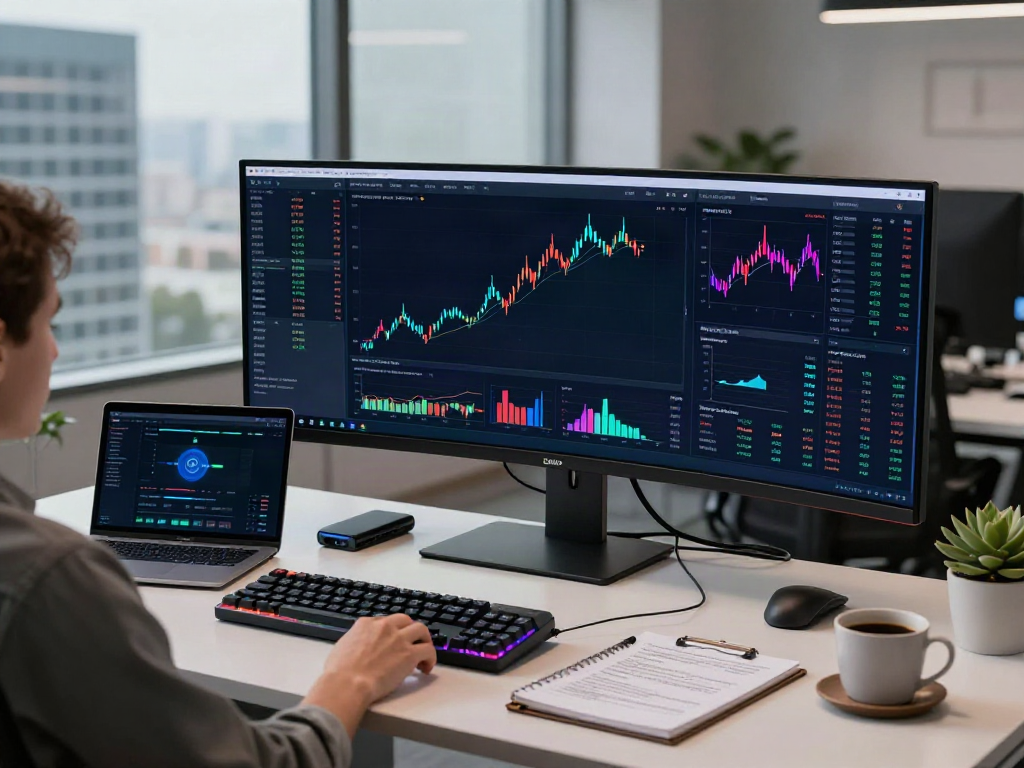 实时行情API supports advanced trading strategies in a professional cryptocurrency workspace.