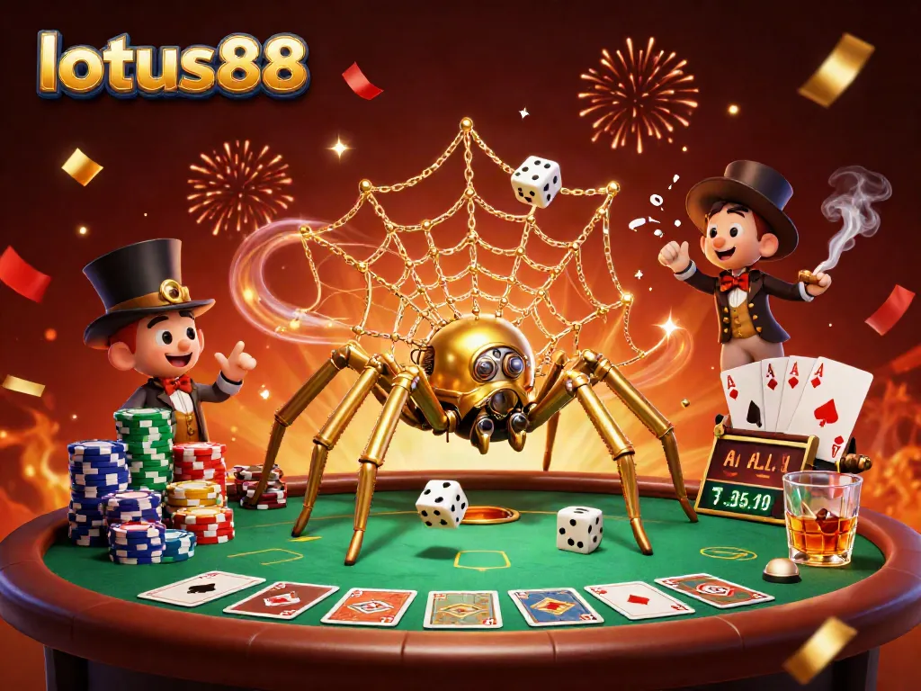 Menggelinding dadu di situs lotus88 dengan semangat permainan kasino yang meriah.