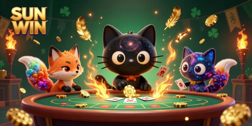 Engage with SUN WIN at the cosmic casino, where a black hole cat and a nebula fox enchant players with their gravitational charm.