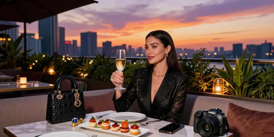 Ruang hidup mewah saat matahari terbenam dengan individu berkualitas tinggi menciptakan suasana luxury111.