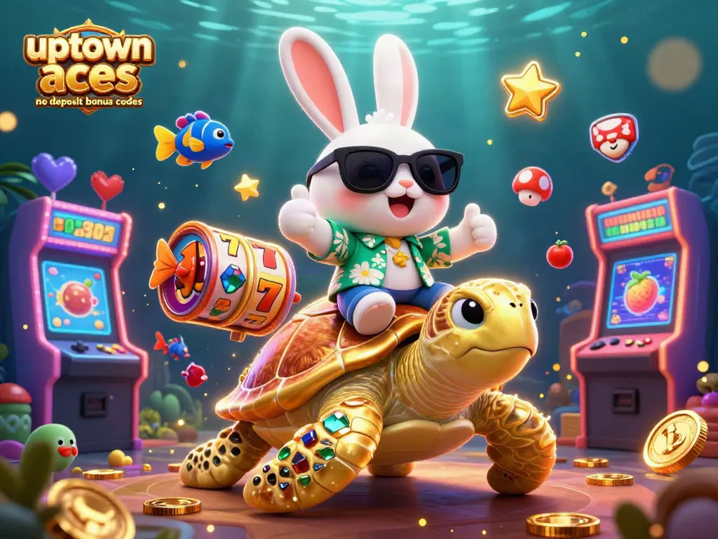 Claim fantastic winnings with uptown aces no deposit bonus codes in this vibrant 3D casino scene.