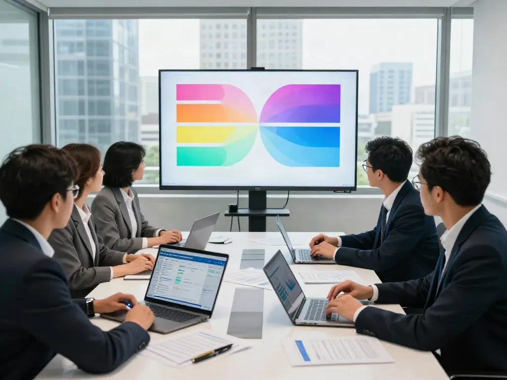 The biggest insurance companies analysis in a modern financial workspace with a diverse team collaborating.