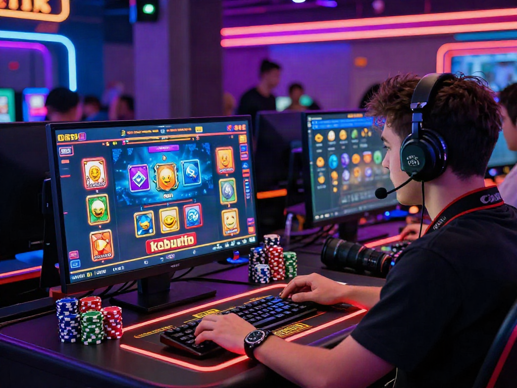 Engaging kebuntoto online gambling scene with vibrant visuals, showcasing excitement and interaction.