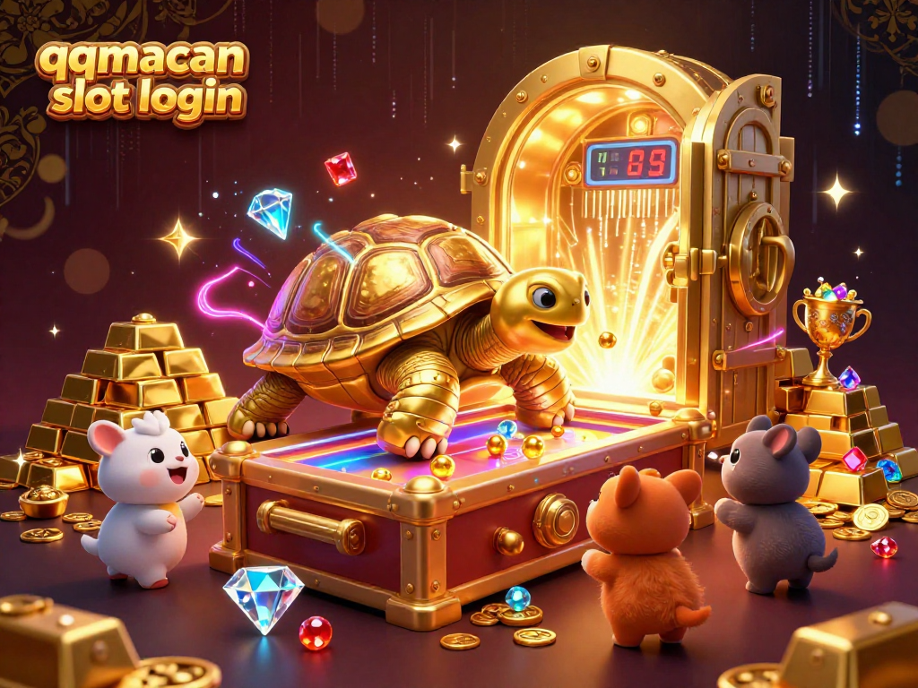 Play the qqmacan slot login and win big with our dynamic casino scene featuring treasures and excitement.