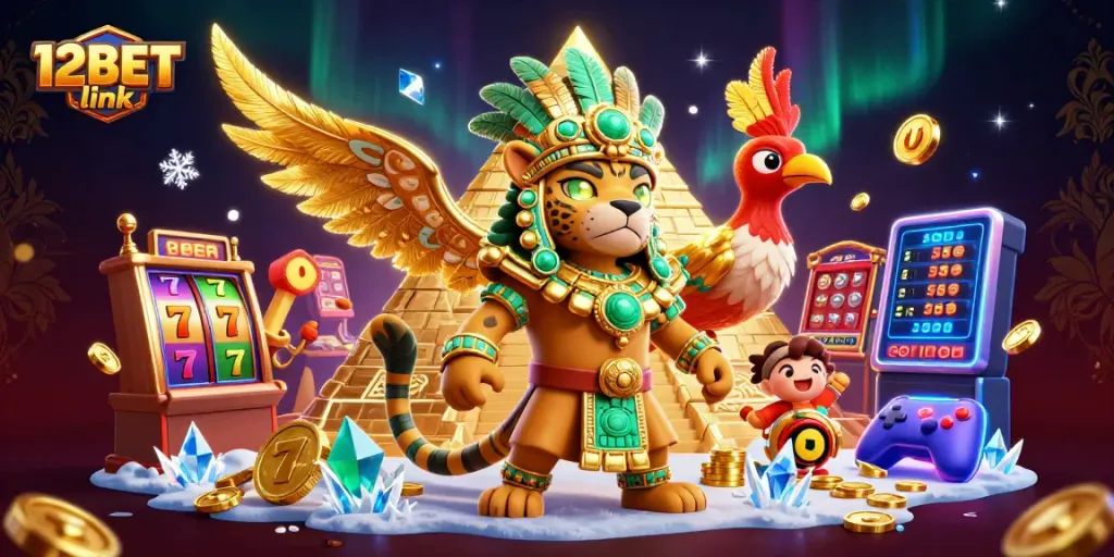 Experience the excitement of 12BET link featuring vibrant slot machines and dynamic casino elements.