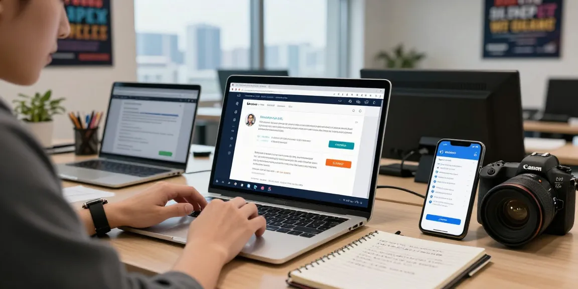 Website verification process showcasing 먹튀검증 for safe gambling practices in a modern office.