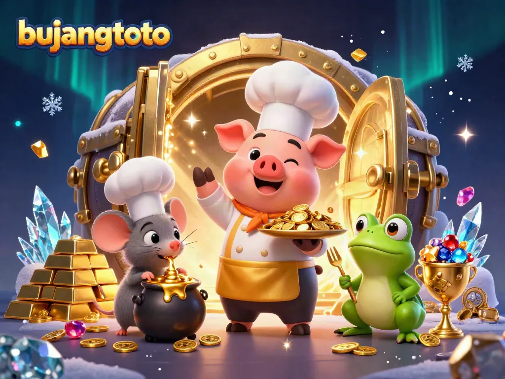 Experience stunning wins at bujangtoto with a vibrant scene of coins and riches enticing players.