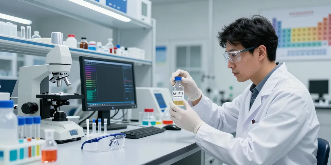 CJC no DAC IPA research compound for sale in a modern laboratory with scientists analyzing peptides.