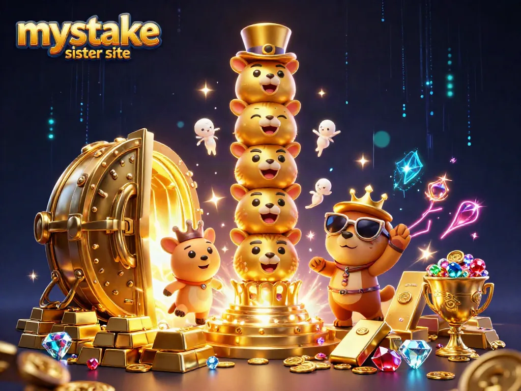 Experience the vibrant world of gambling with dynamic characters showcasing the mystake sister site concept.