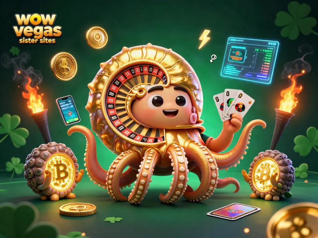 Experience a dynamic gaming scene showcasing wow vegas sister sites with vibrant casino elements.